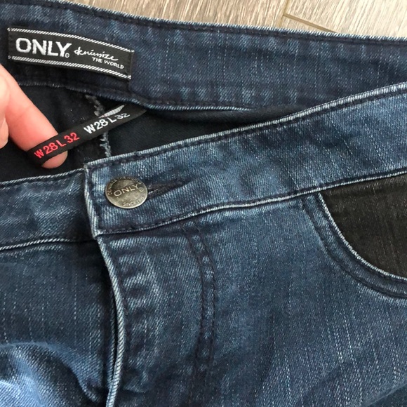 Only denim two-toned jeans black/blue - Picture 3 of 3